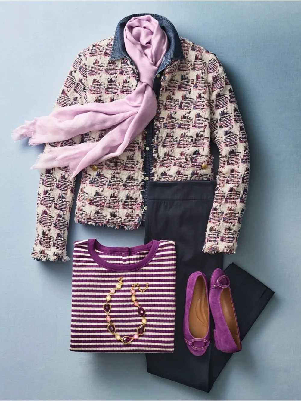 TALBOTS NWT 12 Collarless Tweed Jacket • Classic Business Casual Office Preppy - Picture 13 of 14